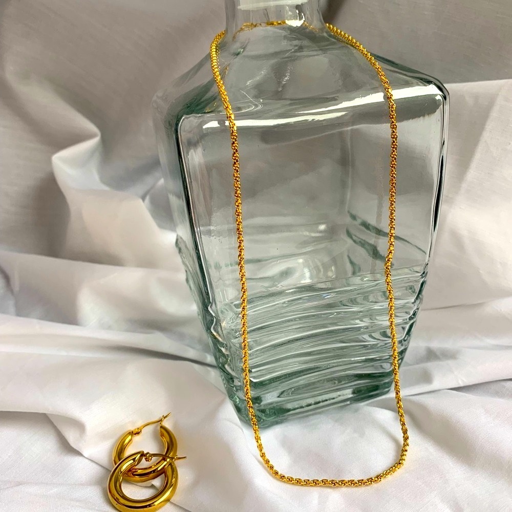 [🍍2 for $22] Minimalist Gold Rope Chain Necklace